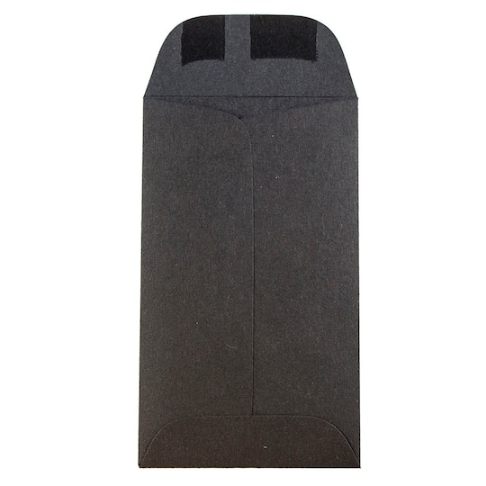 JAM Paper 2.5" x 4.25" Black Coin Business Envelopes, 50ct.